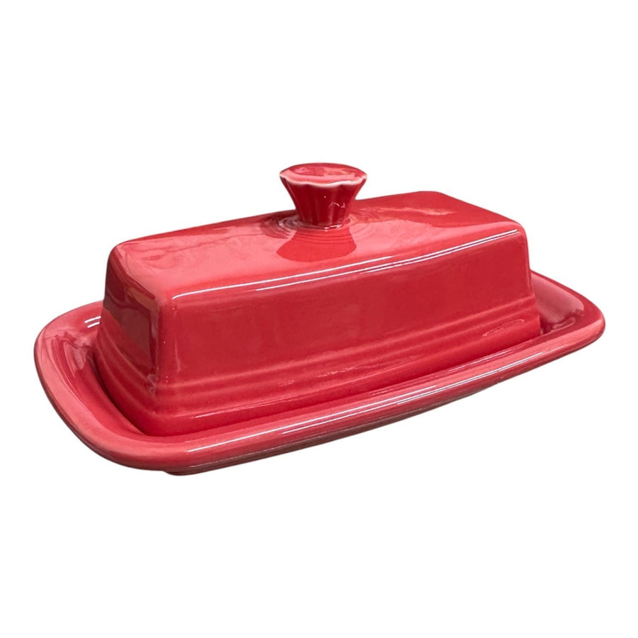 Fiesta - Scarlet Red XL Covered Butter Dish Homer Laughlin HLC Ceramic