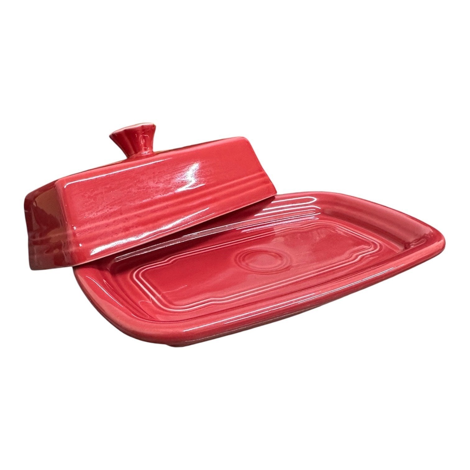 Fiesta - Scarlet Red XL Covered Butter Dish Homer Laughlin HLC Ceramic