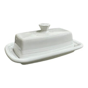 Fiesta - White XL Covered Butter Dish Homer Laughlin HLC Ceramic