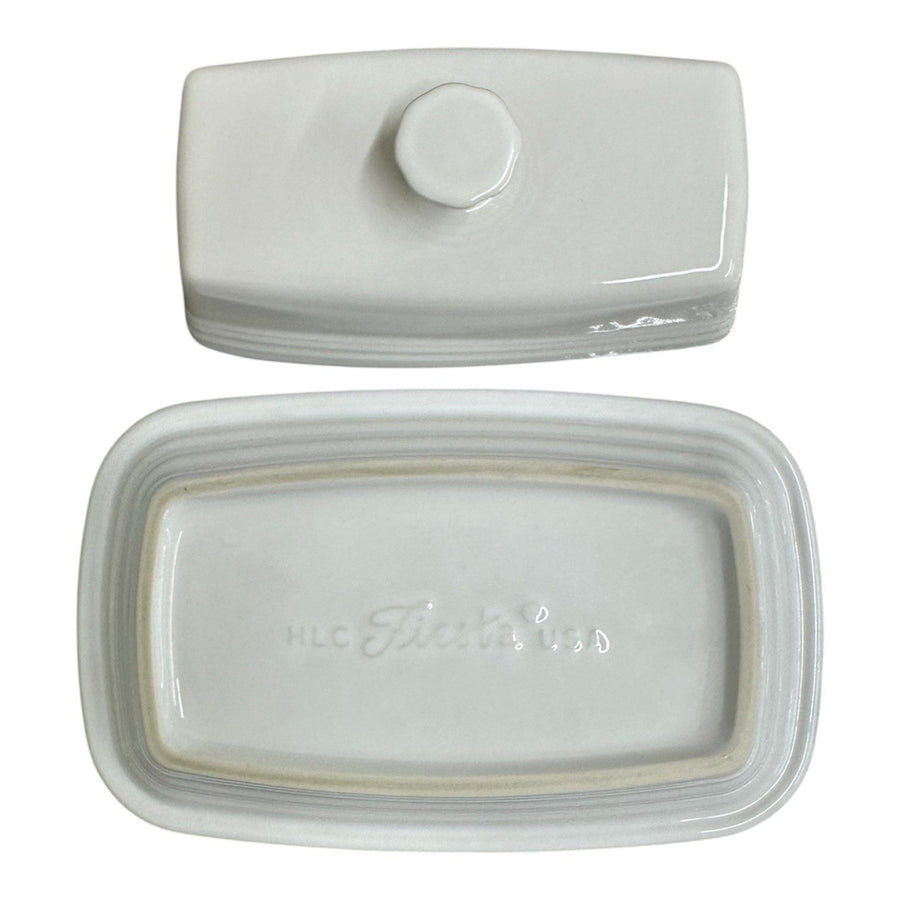 Fiesta - White XL Covered Butter Dish Homer Laughlin HLC Ceramic