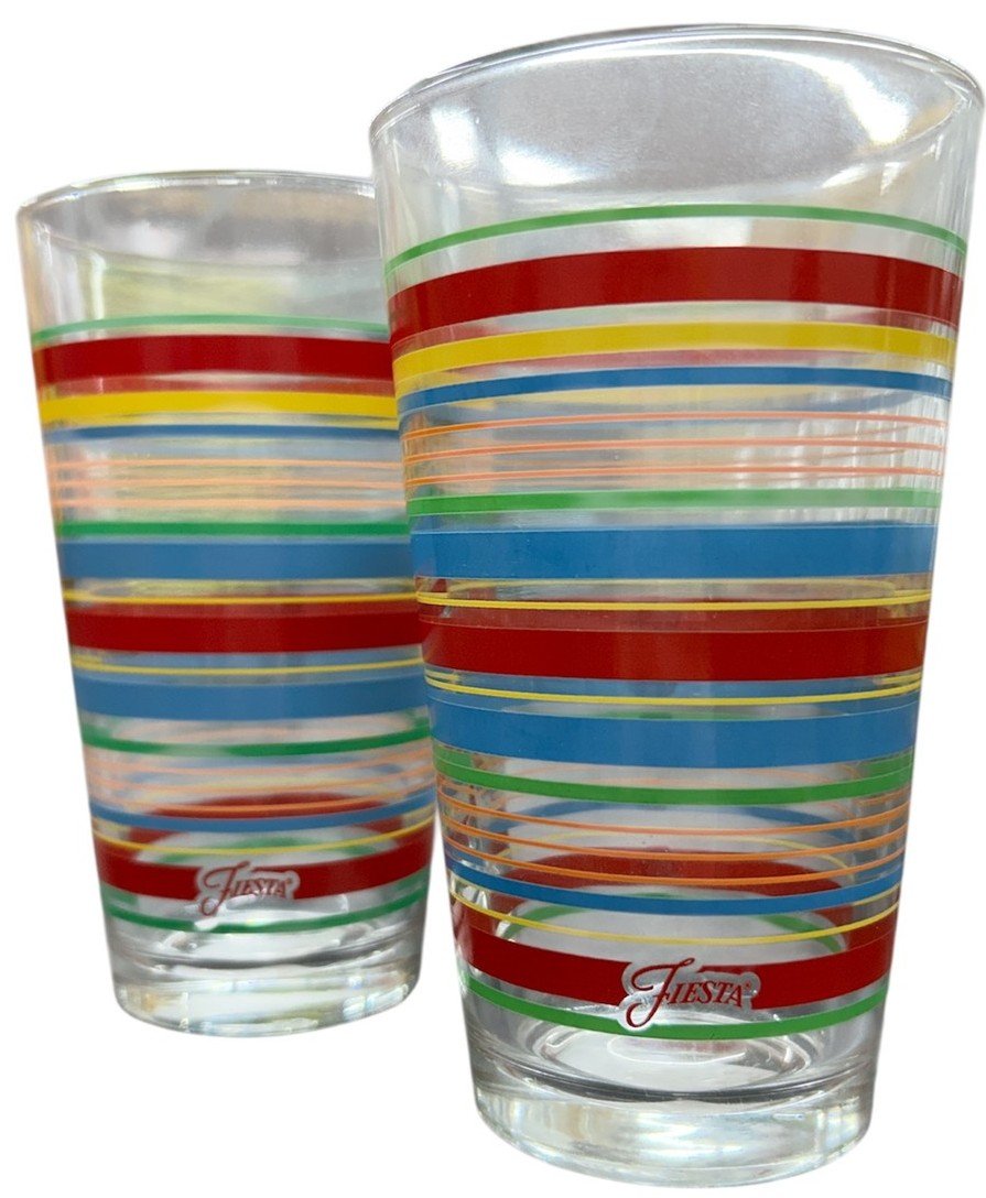 Fiesta - TWO 16oz Tumblers Meadow, Scarlet, Sunflower, Turquoise, Tangerine