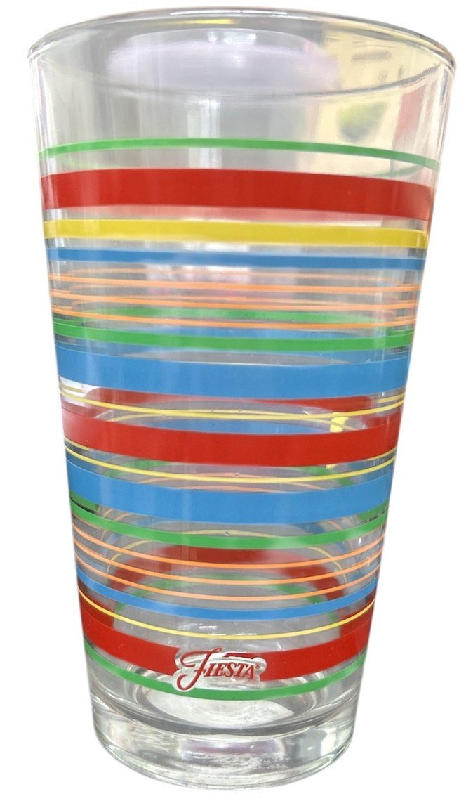 Fiesta - 16oz Tumbler Glass Meadow, Scarlet, Sunflower, Turquoise, Tangerine