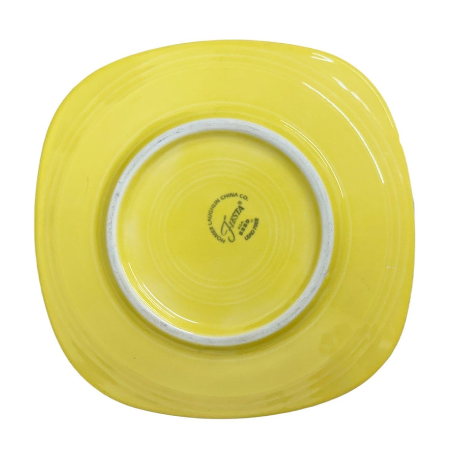 Fiesta - Sunflower Yellow Square Salad Plate Homer Laughlin HLC Ceramic Plate