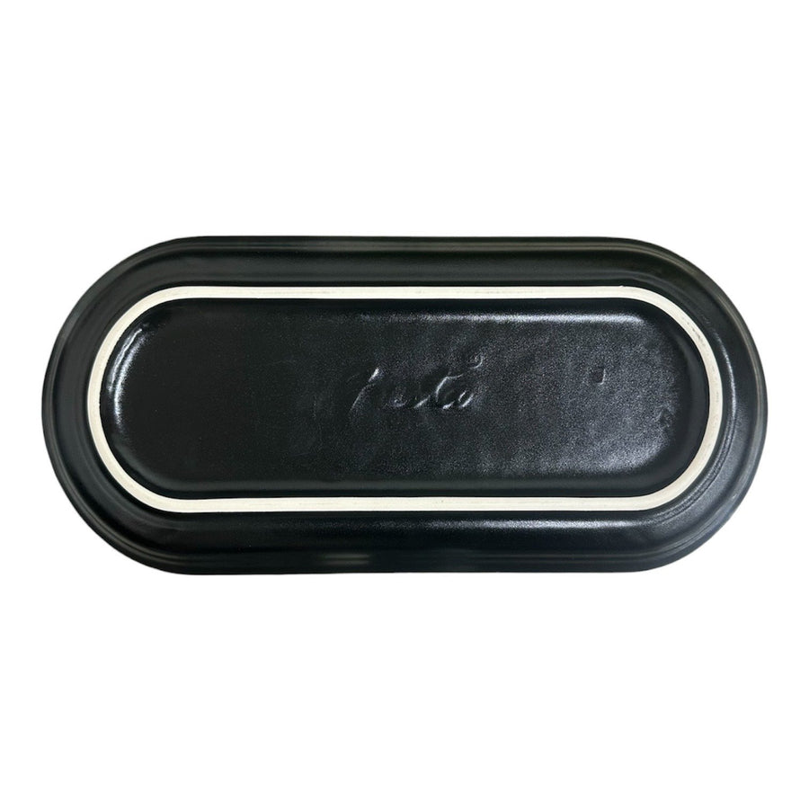 Fiesta - Foundry Black Small Oblong Bread Tray Homer Laughlin HLC Ceramic Platter