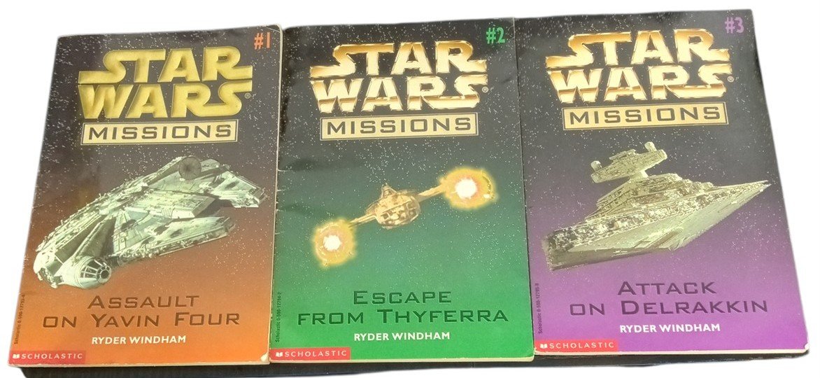 Star Wars Missions Scholastic Book & Game Set 1997 Retro Collectible Nostalgic