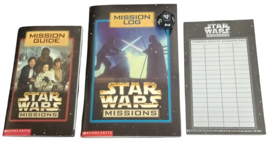 Star Wars Missions Scholastic Book & Game Set 1997 Retro Collectible Nostalgic