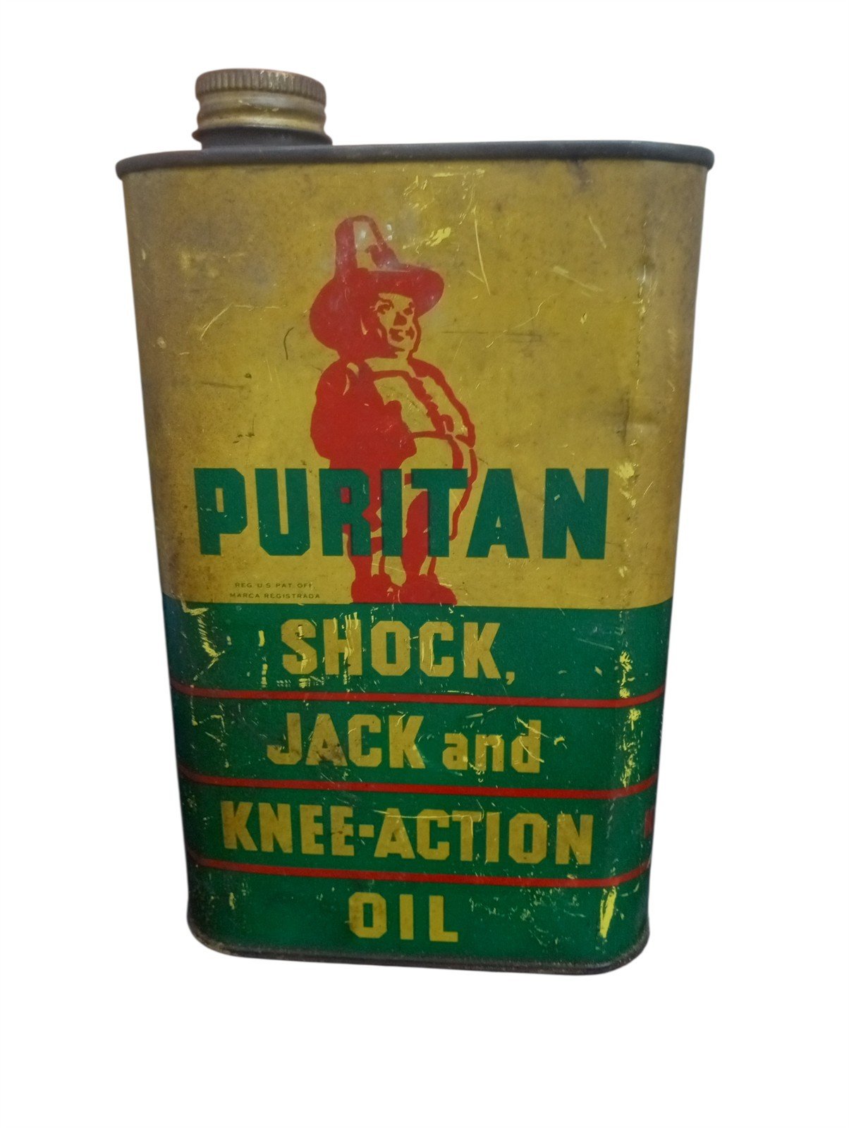 Puritan Shock, Jack & Knee Action Oil Vintage Collectible Nostalgic Garage