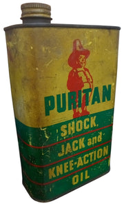 Puritan Shock, Jack & Knee Action Oil Vintage Collectible Nostalgic Garage