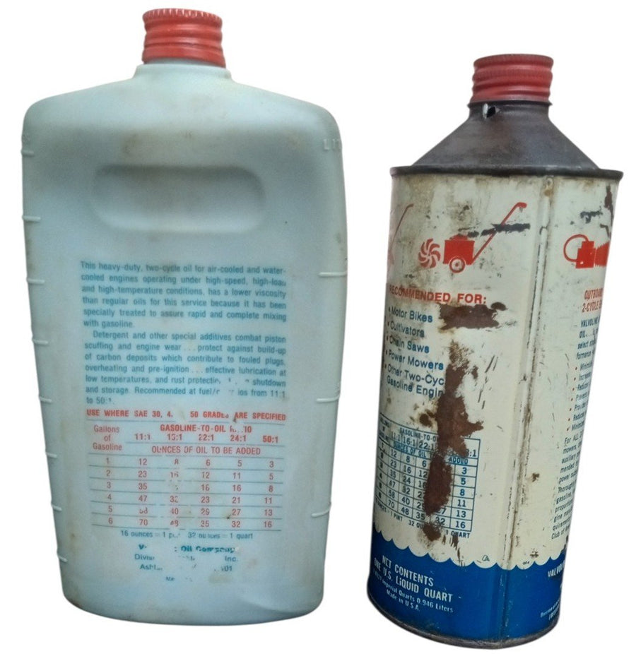 Valvoline Motor Oil Cans/Bottles 1960s Vintage Retro Collectible Petroliana