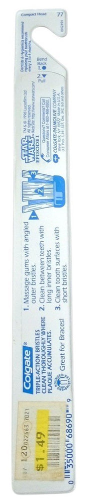 Star Wars Episode I Colgate Toothbrush & Darth Vader Lip Balm 1998 Retro