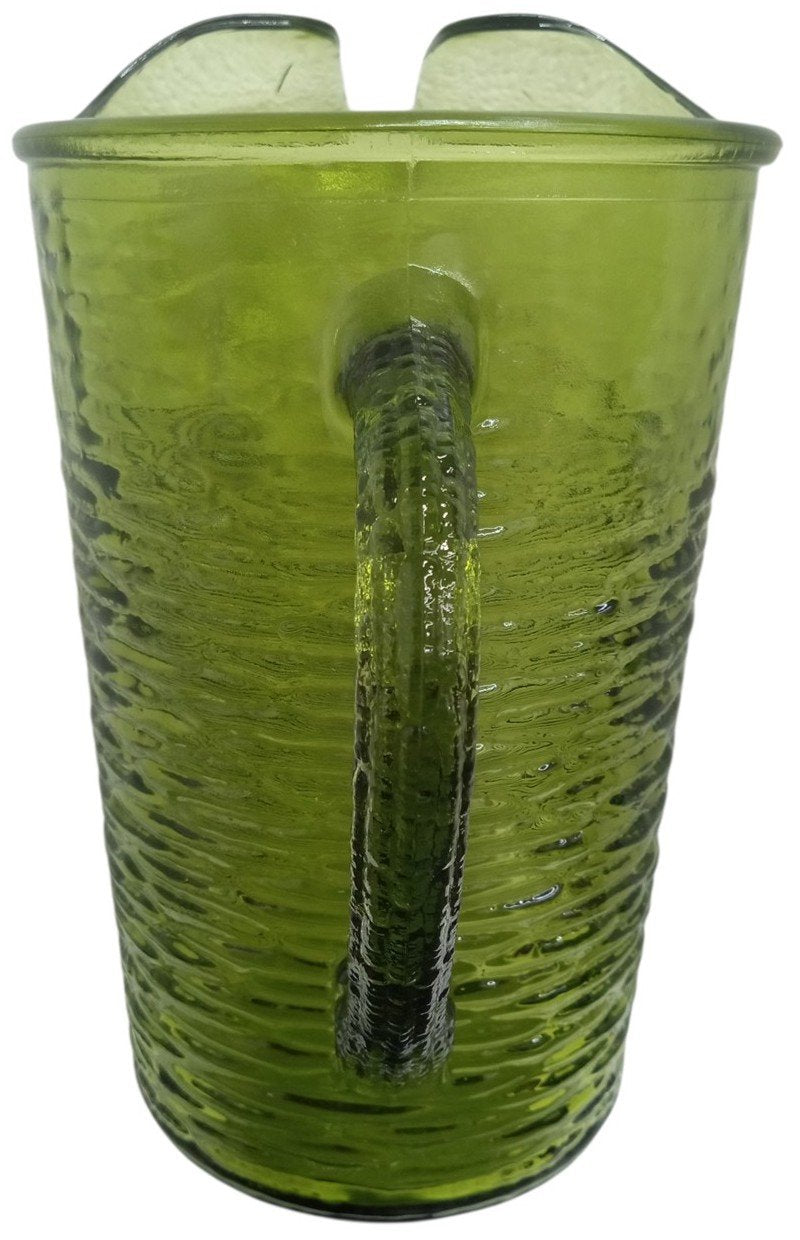 Anchor Hocking Soreno Glass Pitcher Avocado Green Vintage Collectible Drinkware