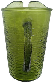 Anchor Hocking Soreno Glass Pitcher Avocado Green Vintage Collectible Drinkware