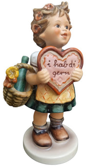 Goebel Hummel I Hab Di Gern Figure 1972 Vintage Collectible Valentine's Cute