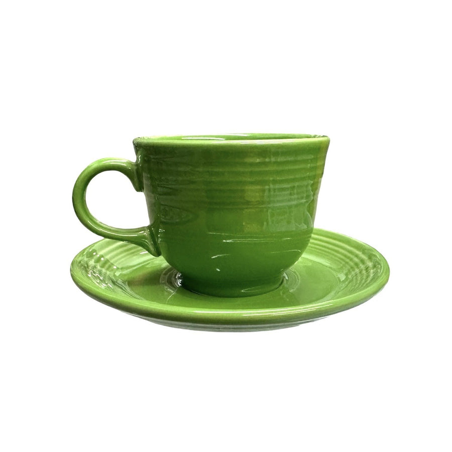 Fiesta - Shamrock Green Teacup & Saucer Set Homer Laughlin HLC Ceramic