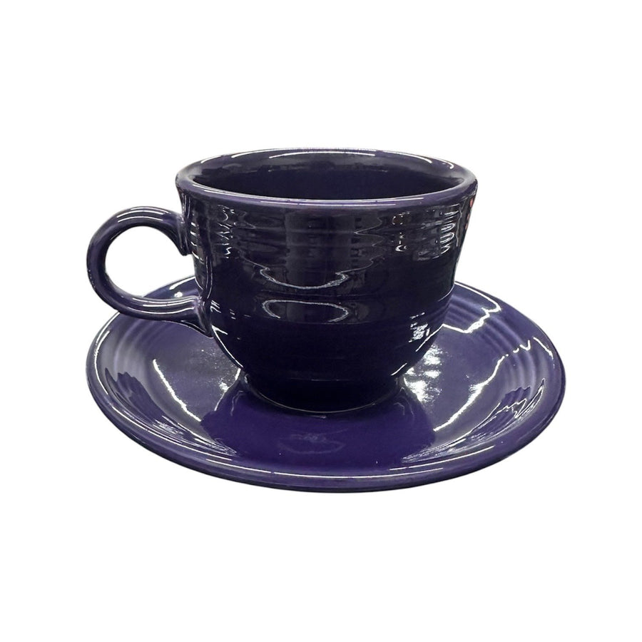 Fiesta - Plum Purple Teacup & Saucer Set Homer Laughlin HLC Ceramic