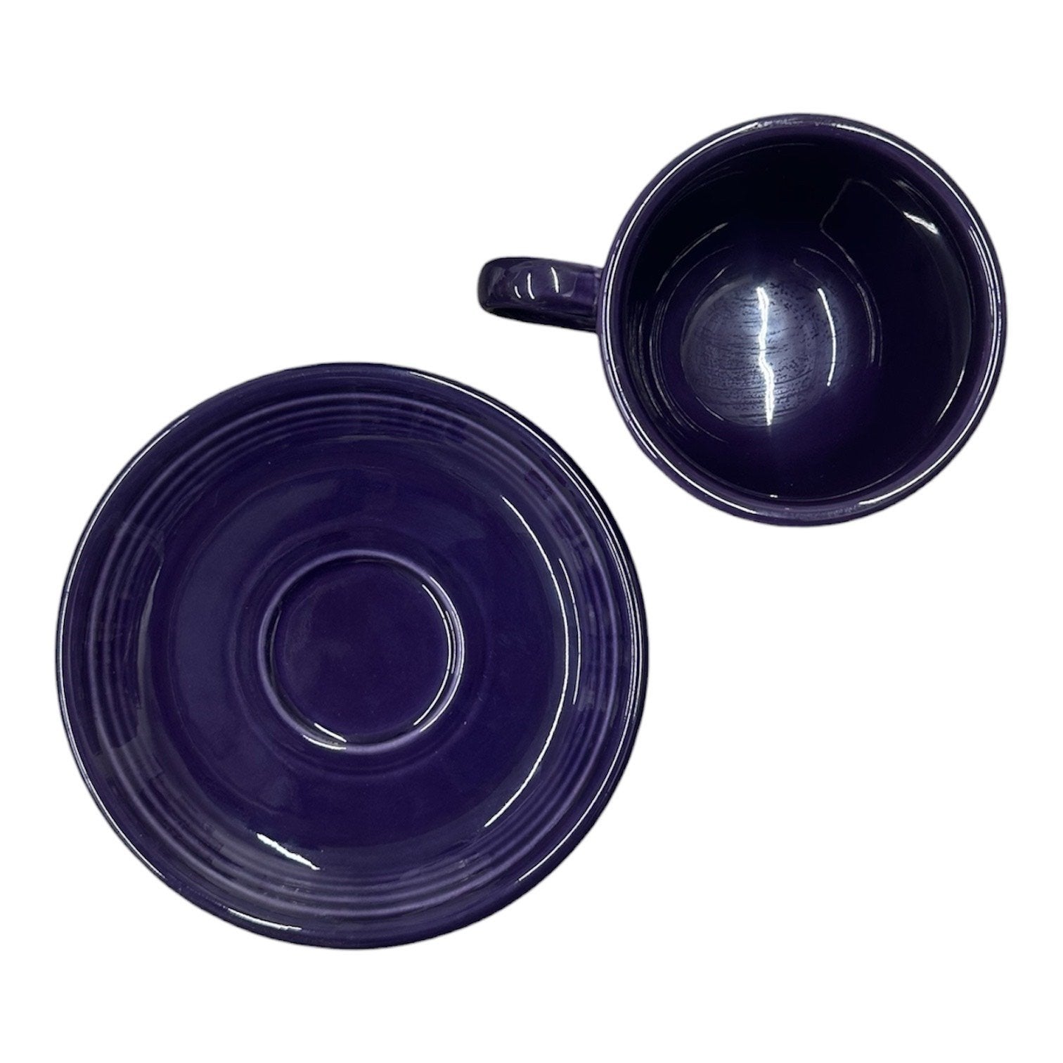 Fiesta - Plum Purple Teacup & Saucer Set Homer Laughlin HLC Ceramic