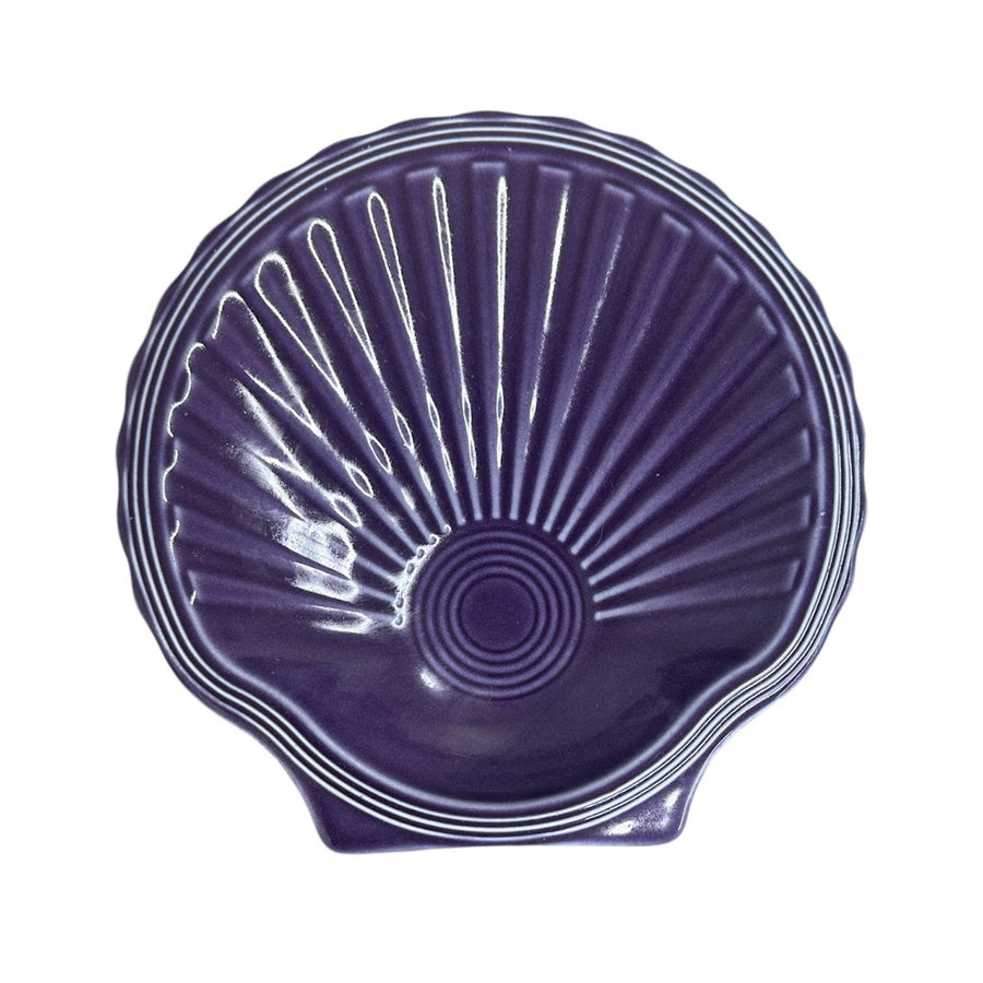 Fiesta - Mulberry Purple Shell Shaped Plate Homer Laughlin HLC Ceramic Seashell Plate
