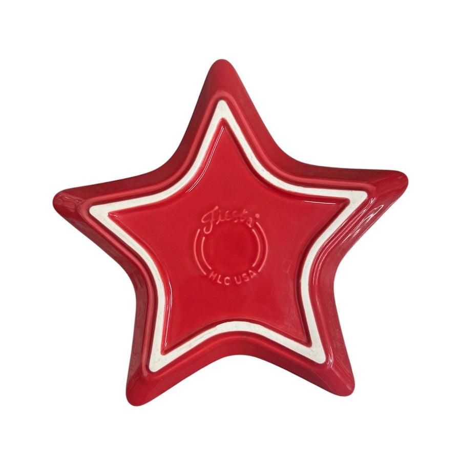 Fiesta - Scarlet Red Star Shaped Plate Homer Laughlin HLC Ceramic Star Plate