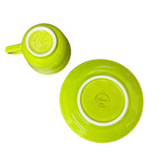 Fiesta - Lemongrass Green Teacup & Saucer Set Homer Laughlin HLC Ceramic