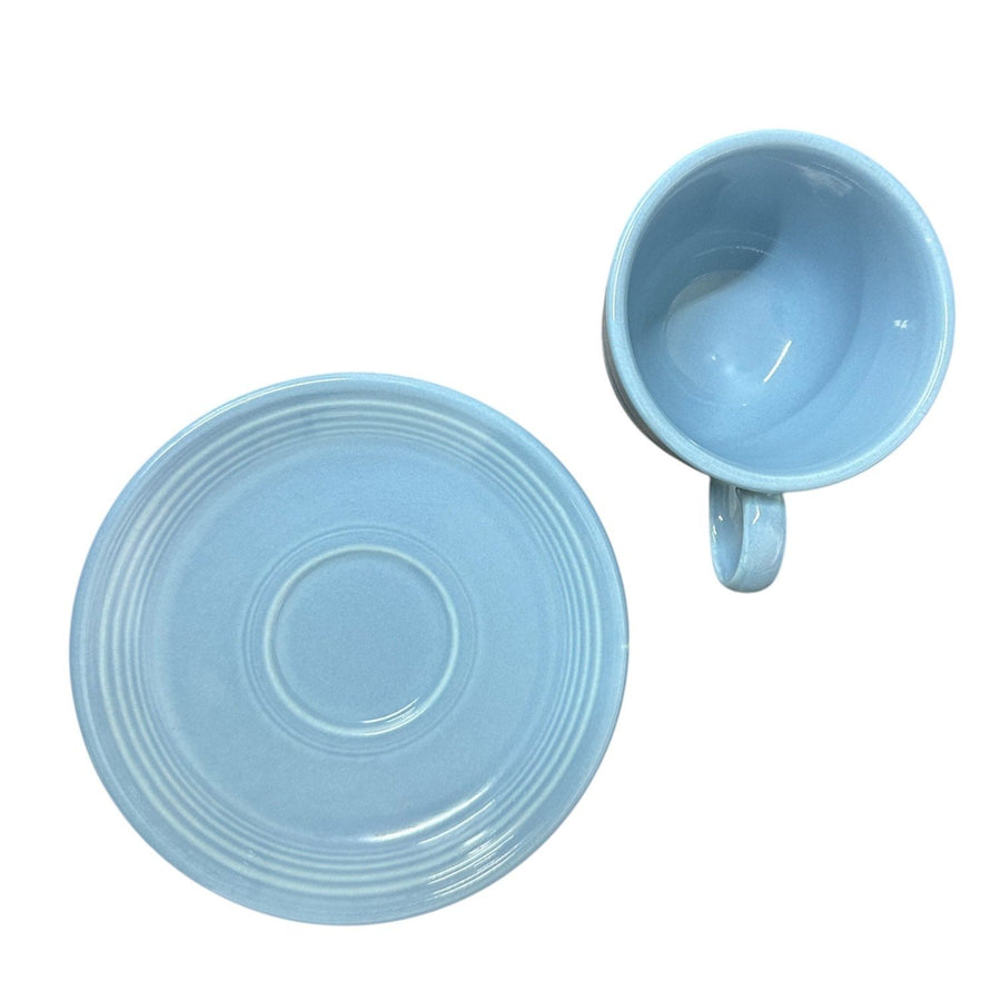 Fiesta - Periwinkle Blue Teacup & Saucer Set Homer Laughlin HLC Ceramic