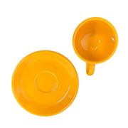 Fiesta - Butterscotch Orange Teacup & Saucer Set Homer Laughlin HLC Ceramic