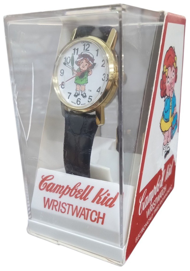 Criterion Campbell's Soup Wristwatch W/Case 1982 Retro Nostalgic Watch
