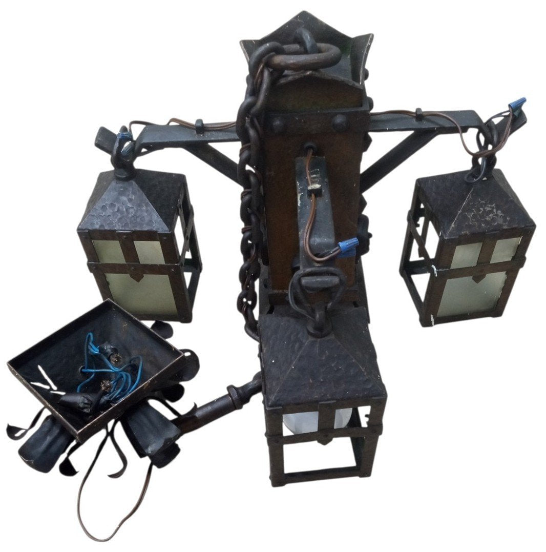 Biddle Gaumer Monk Chandelier Vintage Collectible Decorative Lighting Unique