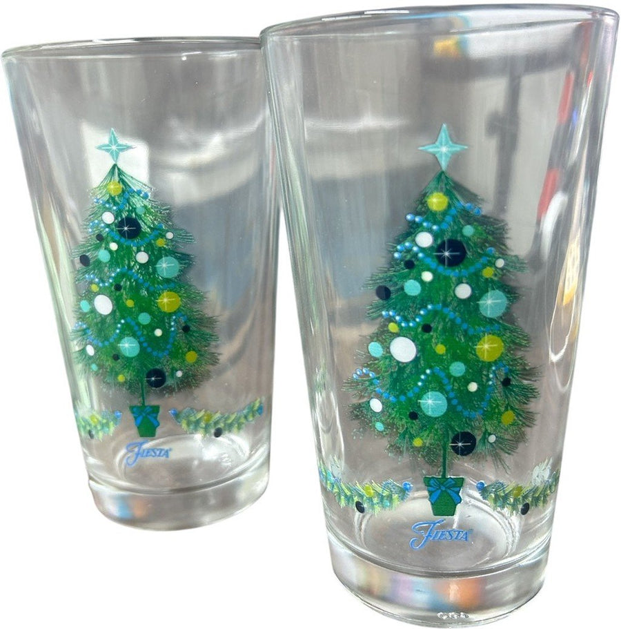 Fiesta - TWO Christmas Tree 16oz Coolers, Turquoise, Lemongrass, White, Cobalt