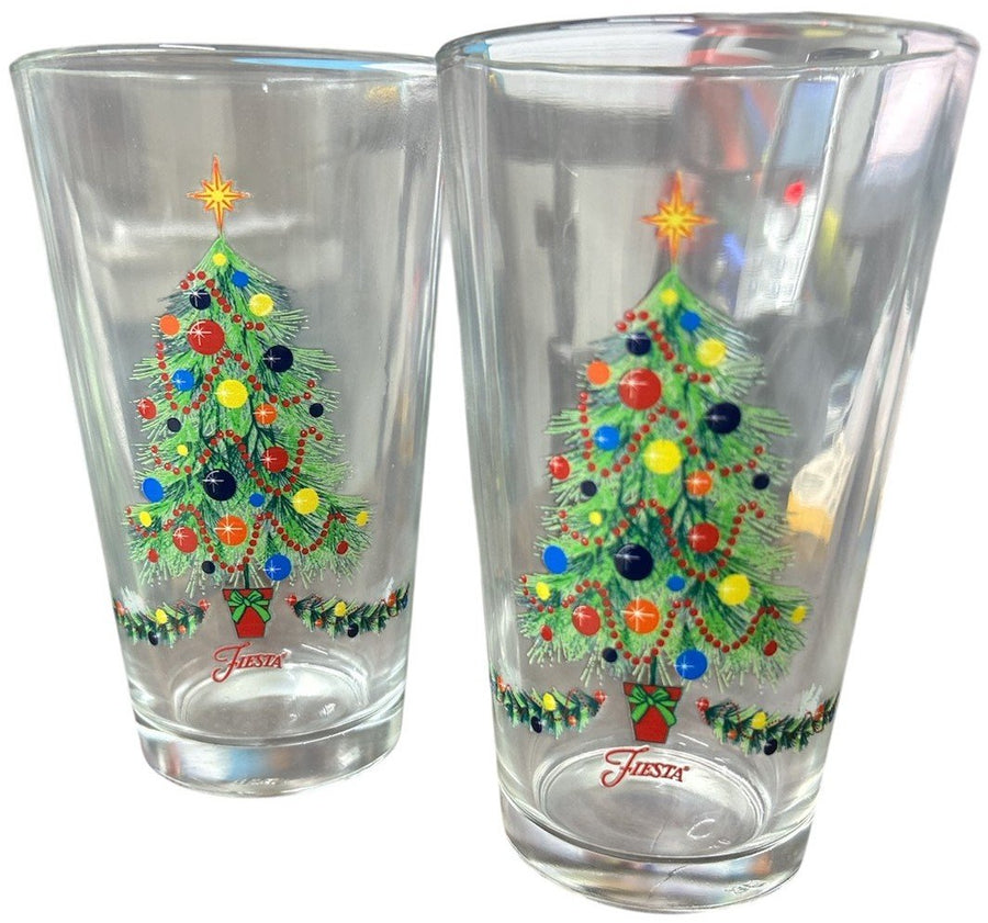 Fiesta - TWO Christmas Tree 16oz Coolers, Sunflower, Lapis, Cobalt, Scarlet,