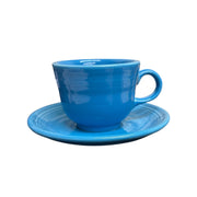 Fiesta - Peacock Blue Teacup & Saucer Set Homer Laughlin HLC Ceramic
