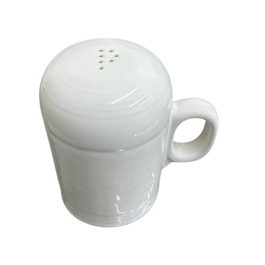 Fiesta - White Rangetop Pepper Shaker Homer Laughlin HLC Ceramic Shaker