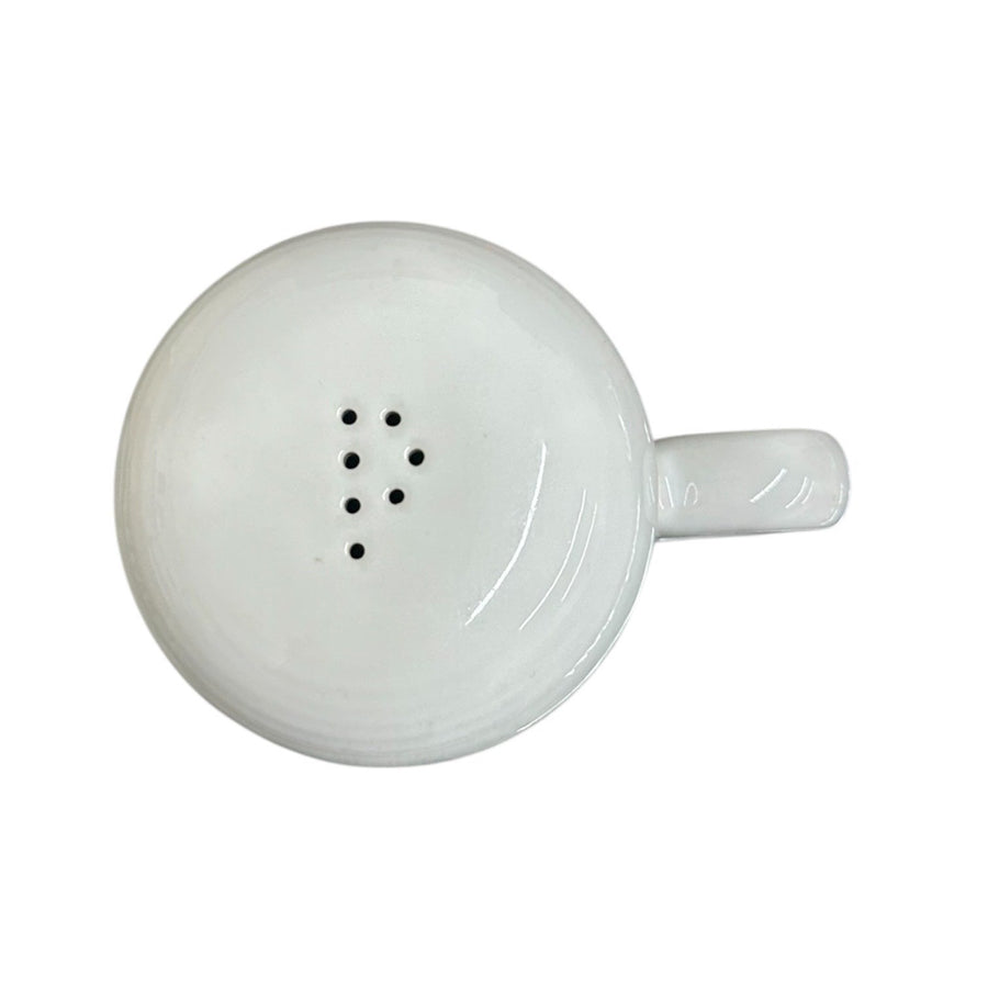 Fiesta - White Rangetop Pepper Shaker Homer Laughlin HLC Ceramic Shaker