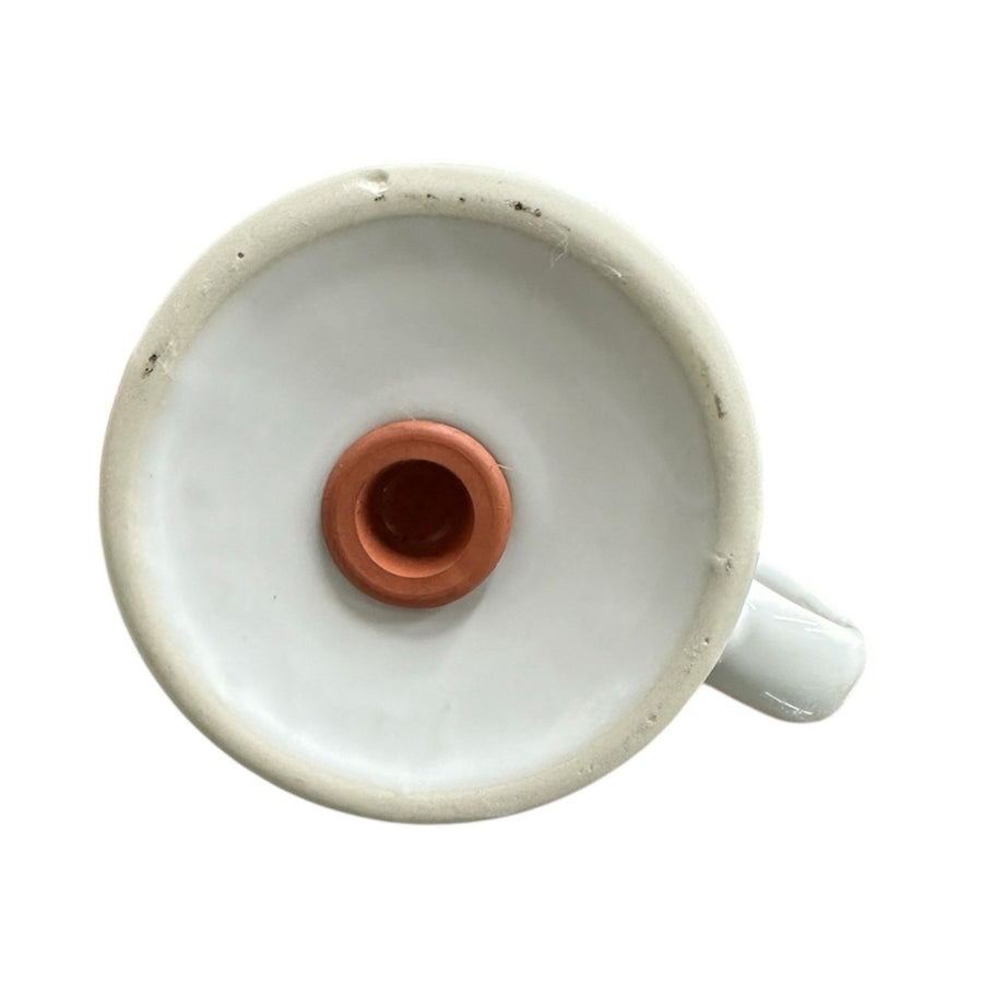 Fiesta - White Rangetop Pepper Shaker Homer Laughlin HLC Ceramic Shaker