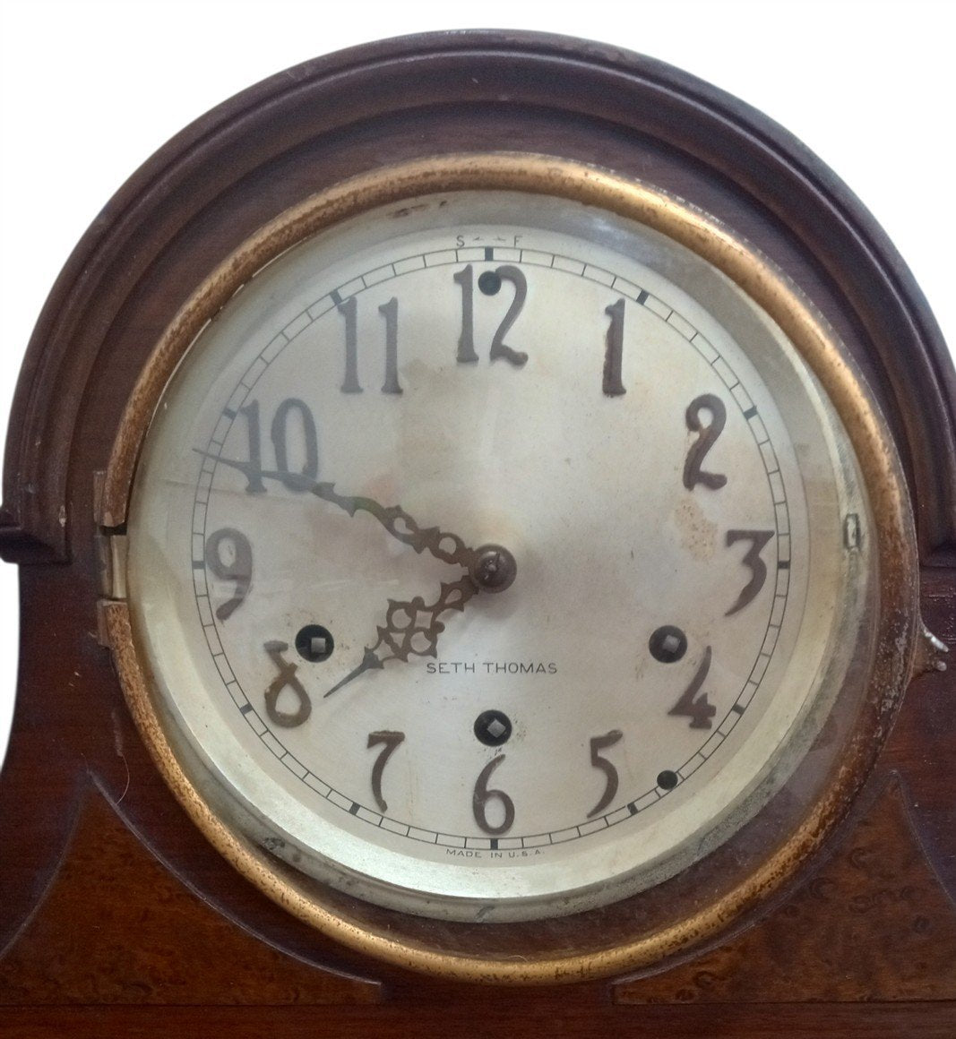 Seth Thomas Mantel Clock W/Key Vintage Decorative Collectible Nostalgic