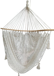 Hammock Style Hanging Rope Chair White Furniture Indoor Outdoor Patio