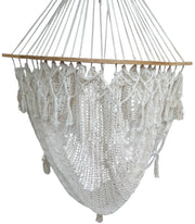 Hammock Style Hanging Rope Chair White Furniture Indoor Outdoor Patio
