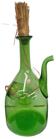 Handblown Glass Wine Bottle/Decanter Made In Italy Unique Collectible Art Glass