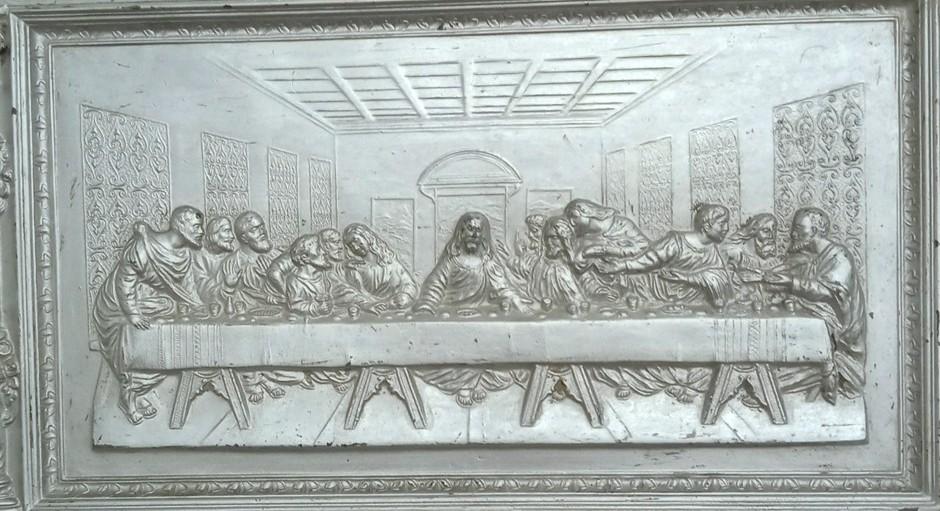 LV Aronson Last Supper Metal Wall Plaque 9.5"x13" Vintage Collectible Decor
