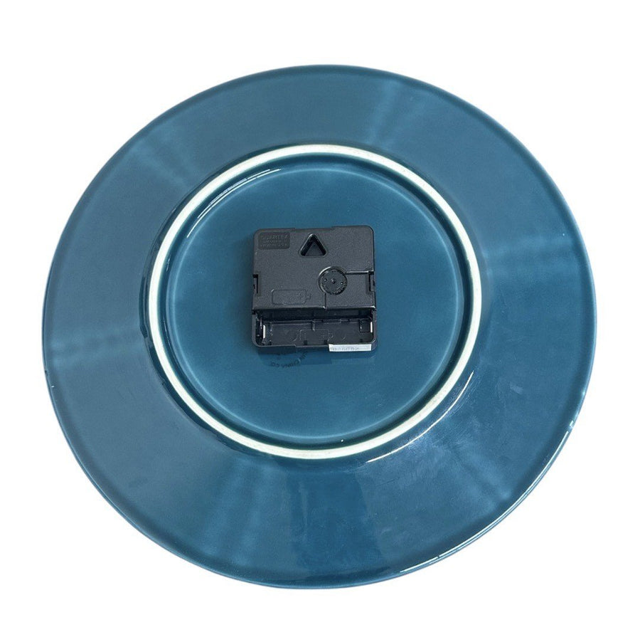 Fiesta - Juniper Teal Blue Retired Rare Clock Homer Laughlin HLC Ceramic Clock (Tested Works)