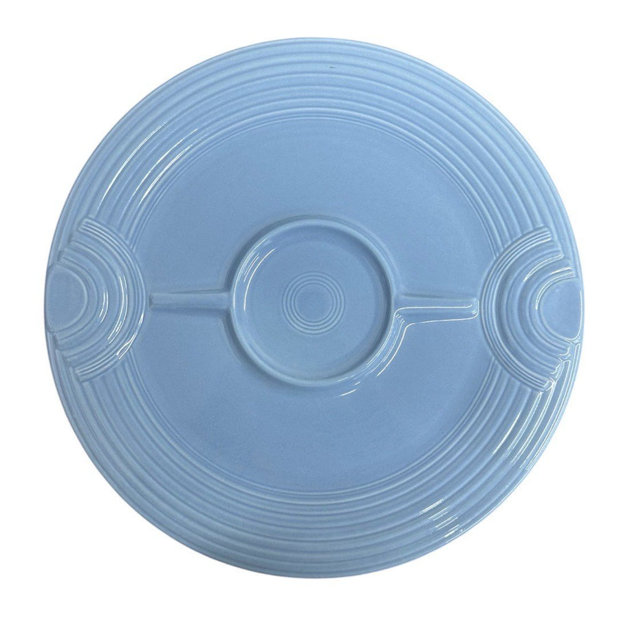 Fiesta - Periwinkle Blue Hostess Tray and Bowl Set Homer Laughlin HLC Retired Ceramic Serving