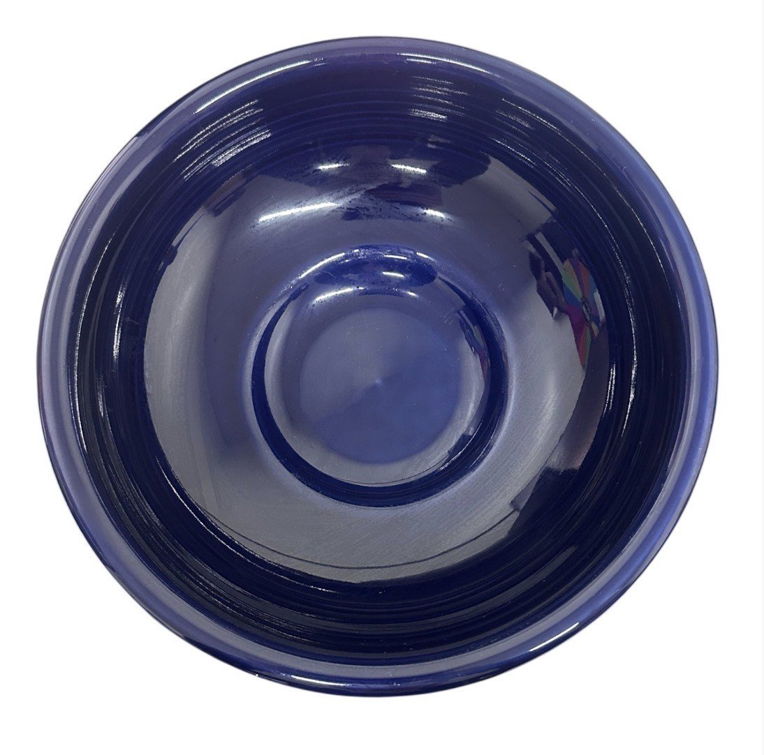 Fiesta - Cobalt Blue Pedestal Bowl Homer Laughlin HLC Ceramic Bowl