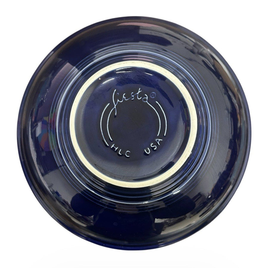 Fiesta - Cobalt Blue Pedestal Bowl Homer Laughlin HLC Ceramic Bowl