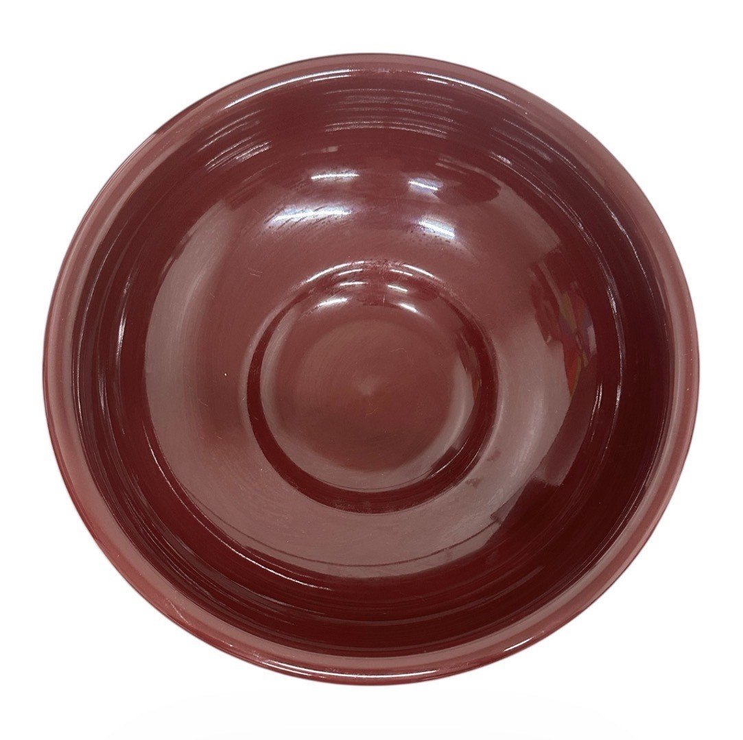 Fiesta - Cinnabar Red Pedestal Bowl Homer Laughlin HLC Ceramic Bowl