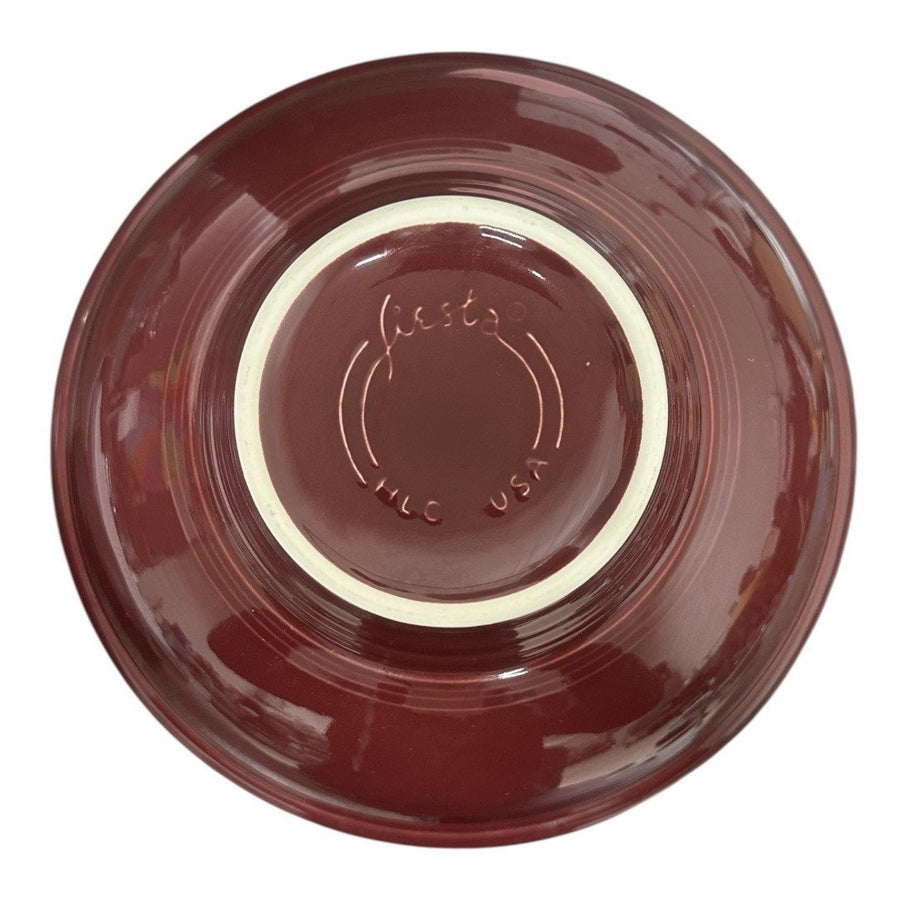 Fiesta - Cinnabar Red Pedestal Bowl Homer Laughlin HLC Ceramic Bowl