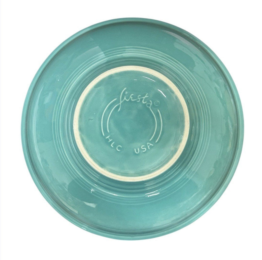 Fiesta - Turquoise Blue Pedestal Bowl Homer Laughlin HLC Ceramic Bowl