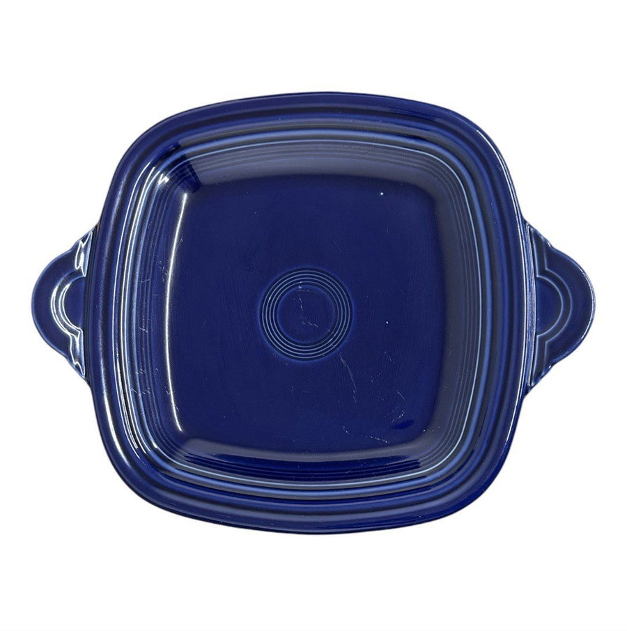 Fiesta - Cobalt Blue Handled Hostess Square Tray Homer Laughlin HLC Ceramic Serving