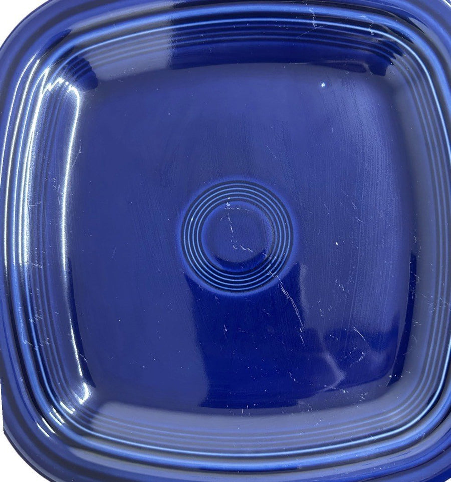 Fiesta - Cobalt Blue Handled Hostess Square Tray Homer Laughlin HLC Ceramic Serving