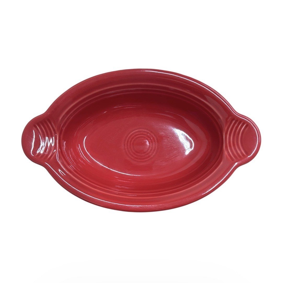 Fiesta - Scarlet Red 9 1/8" Inch Oval Individual Casserole 13oz Baker Homer Laughlin HLC Ceramic