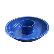 Fiesta - Lapis Blue Chip and Dip Bowl Homer Laughlin Ceramic Dish Serving