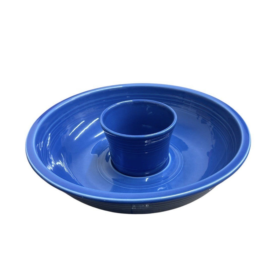 Fiesta - Lapis Blue Chip and Dip Bowl Homer Laughlin Ceramic Dish Serving
